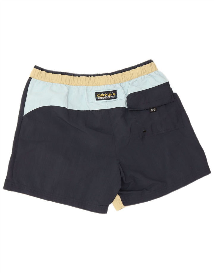 Arena Mens Graphic Swimming Shorts Large Beige Colourblock Polyamide