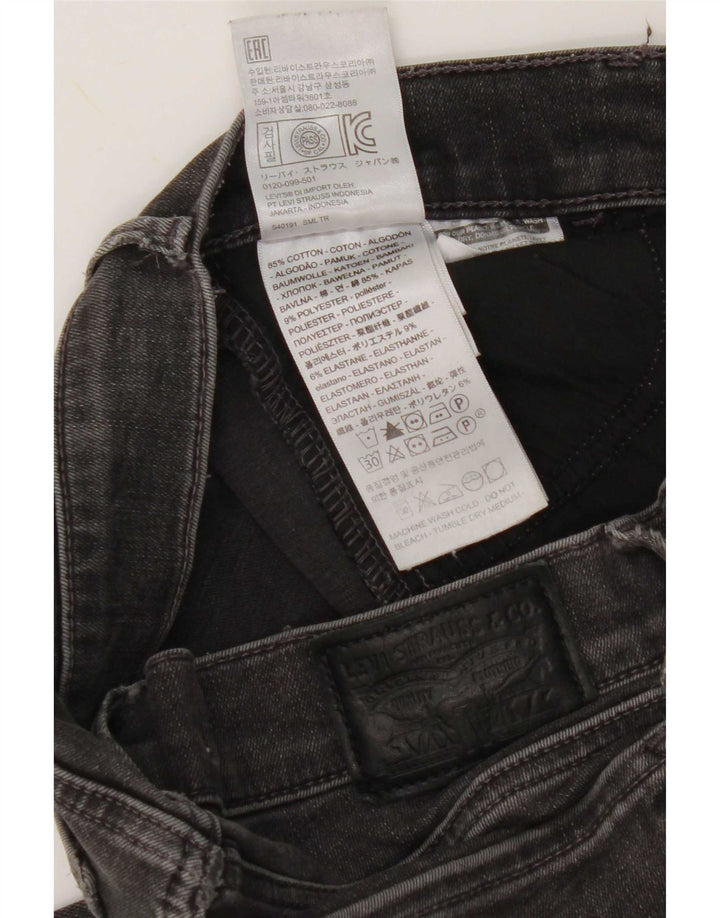 Levi's Womens 710 Super Skinny Jeans W26 L30 Grey Cotton