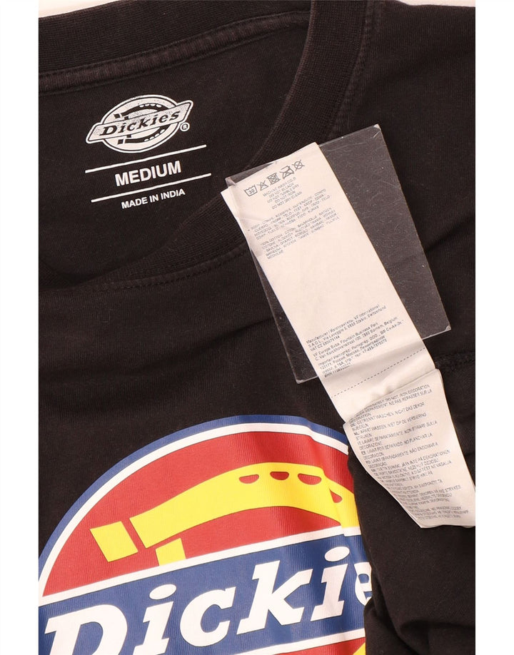 Dickies Mens Graphic T-Shirt Top Medium Black Cotton