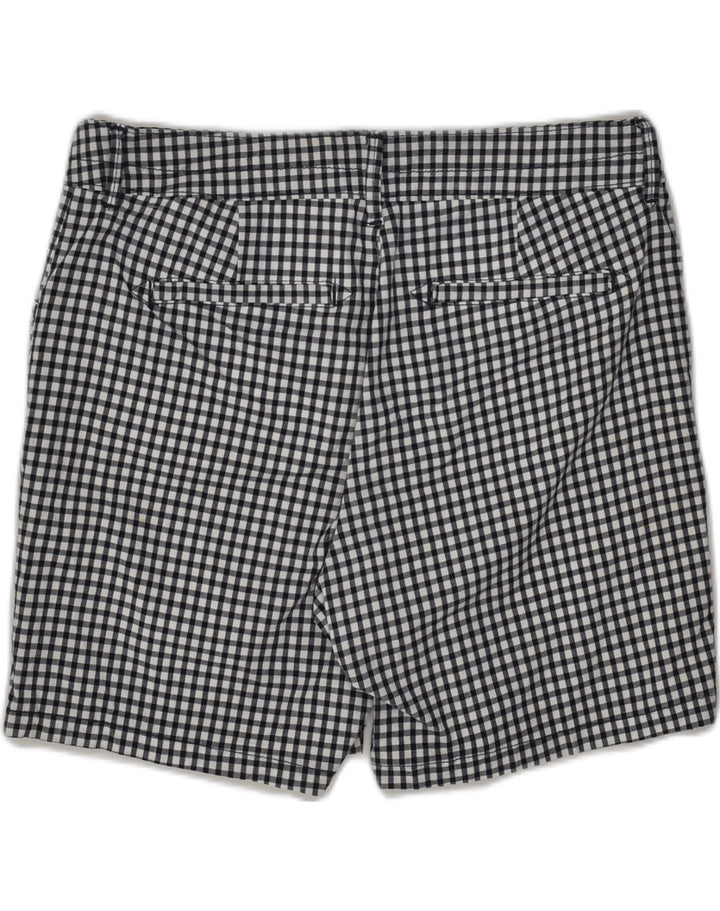LEE Womens Natural Fit Casual Shorts US 8 Medium W32 Blue Check Cotton | Vintage Lee | Thrift | Second-Hand Lee | Used Clothing | Messina Hembry 