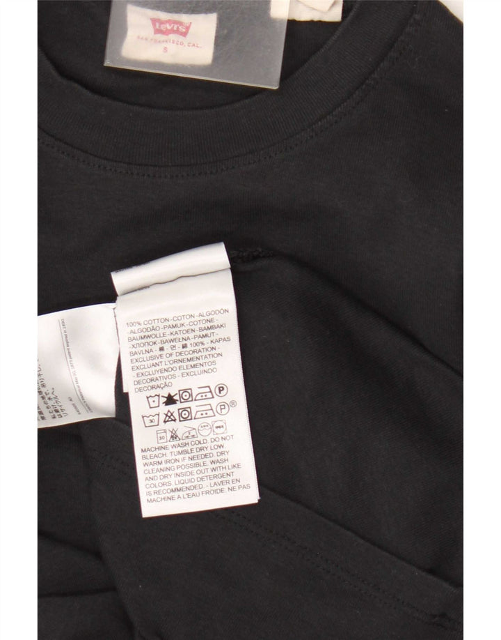 Levi's Womens Top Long Sleeve UK 10 Small Black Cotton