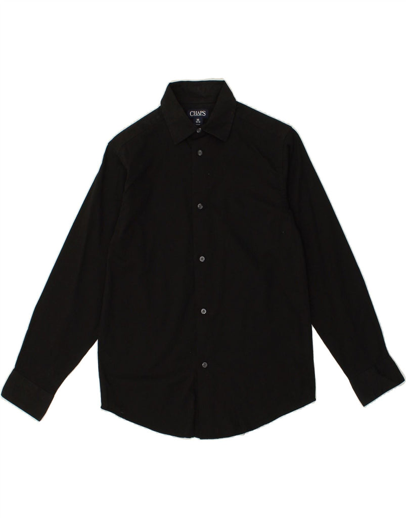 CHAPS Boys Shirt 10-11 Years Medium Black Cotton | Vintage Chaps | Thrift | Second-Hand Chaps | Used Clothing | Messina Hembry 