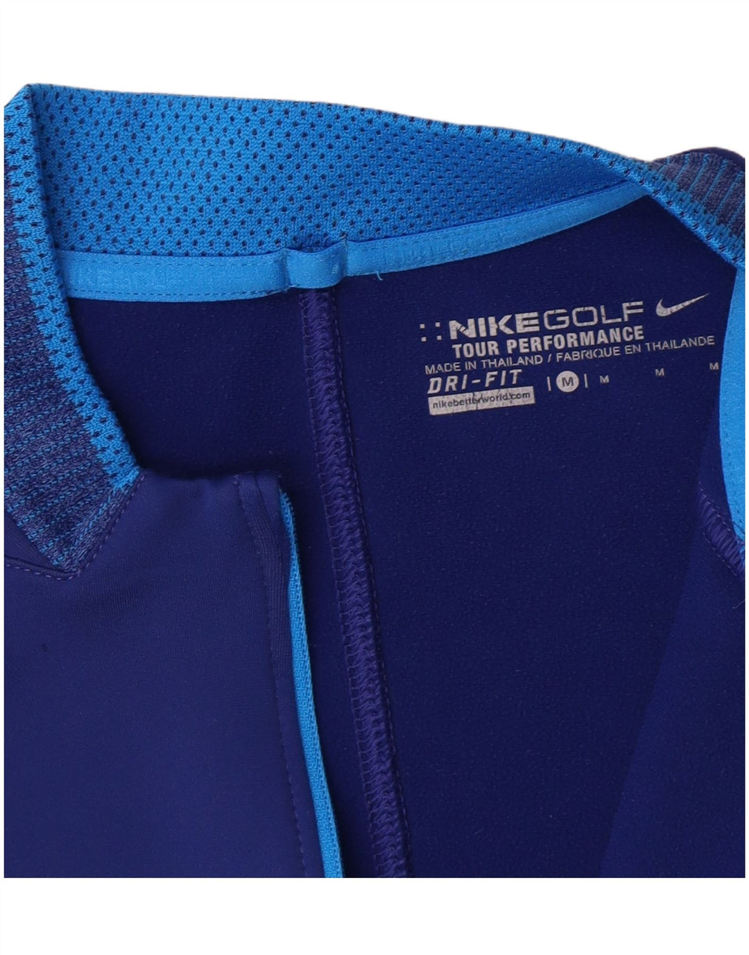 NIKE Mens Dri Fit Zip Neck Pullover Tracksuit Top Medium Blue