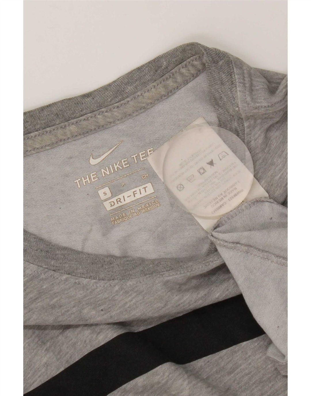 Nike Mens Dri Fit Graphic T-Shirt Top Small Grey Cotton