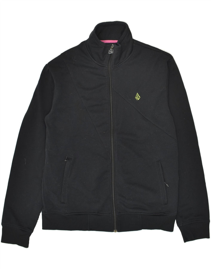 VOLCOM Womens Tracksuit Top Jacket UK 16 Large Black Polyester | Vintage Volcom | Thrift | Second-Hand Volcom | Used Clothing | Messina Hembry 