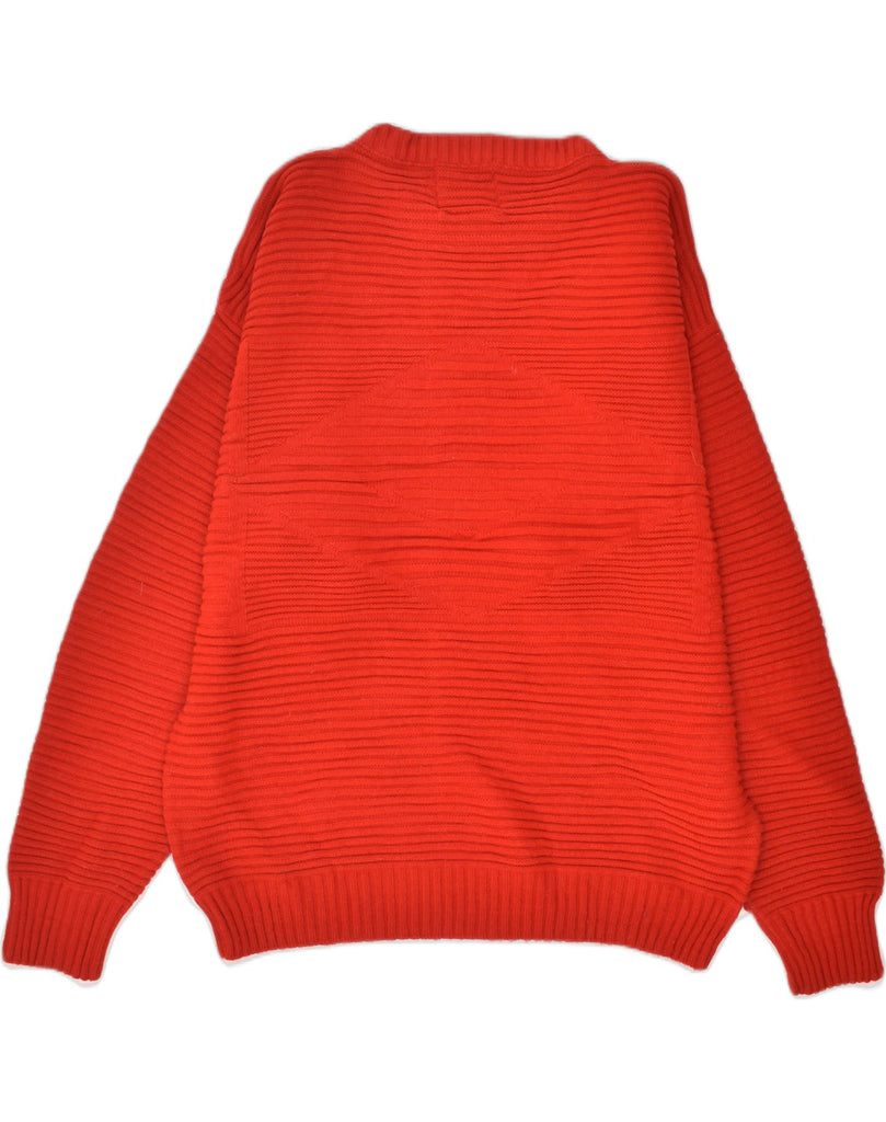 LONDON FOG Mens Crew Neck Jumper Sweater Medium Red Acrylic | Vintage London Fog | Thrift | Second-Hand London Fog | Used Clothing | Messina Hembry 