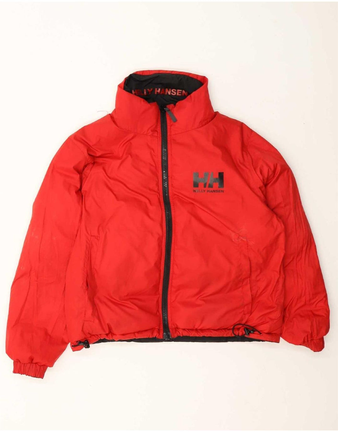 Helly Hansen Womens Oversized Graphic Padded Jacket UK 10 Small Black