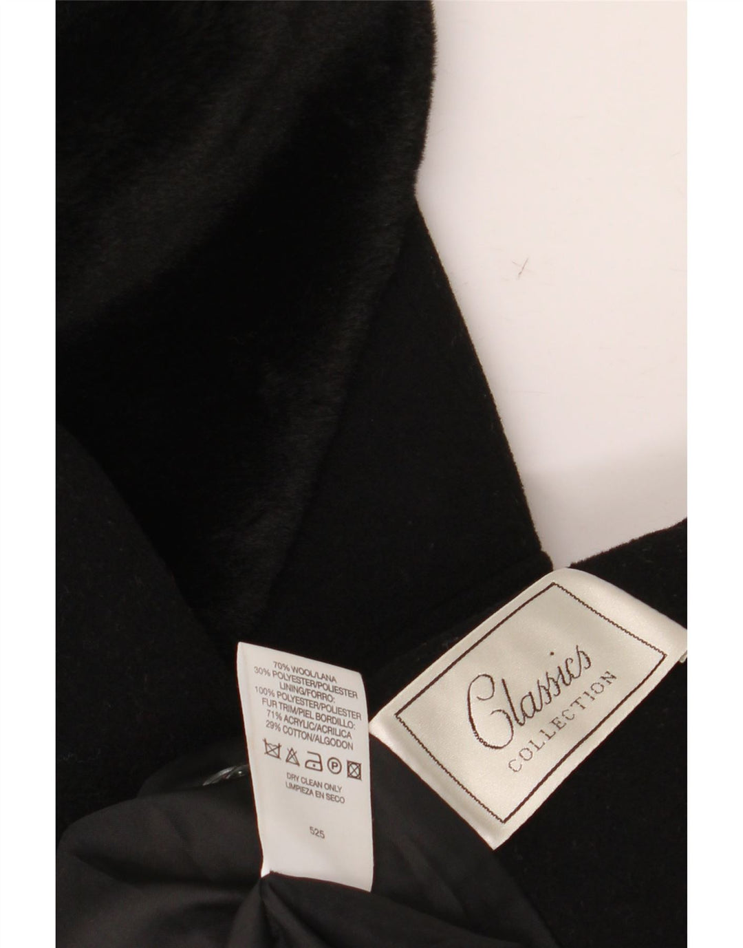 St. Bernard Womens Double Breasted Coat UK 14 Large Black Wool