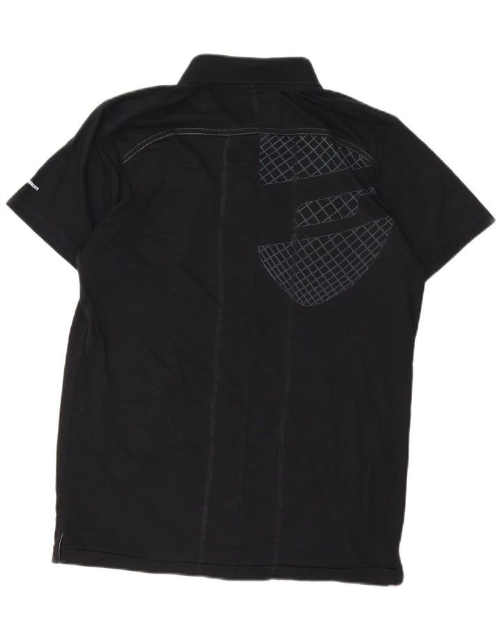 JACK & JONES Mens Polo Shirt Large Black Geometric