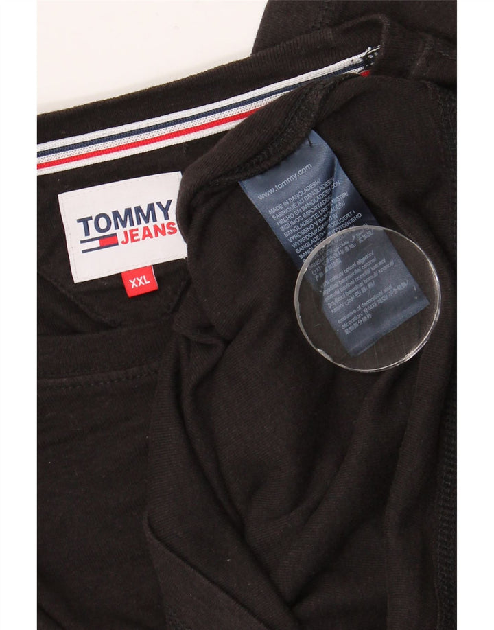 TOMMY HILFIGER Mens Top Long Sleeve 2XL Black Cotton