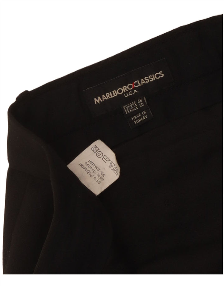 Marlboro Classics Mens Straight Suit Trousers EU 48 Medium W34 L31 Black