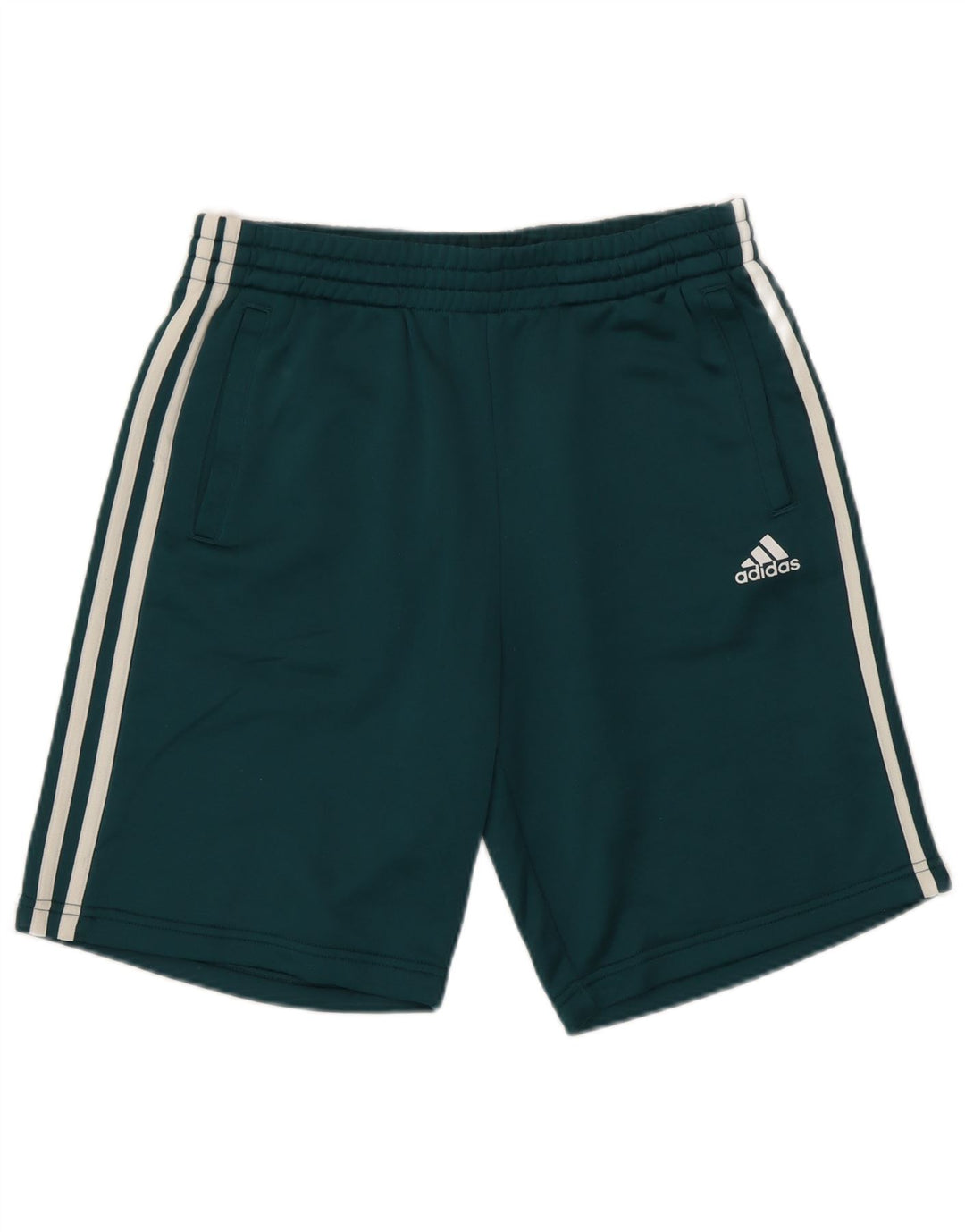 Adidas Boys Sport Shorts 15-16 Years Green Polyester