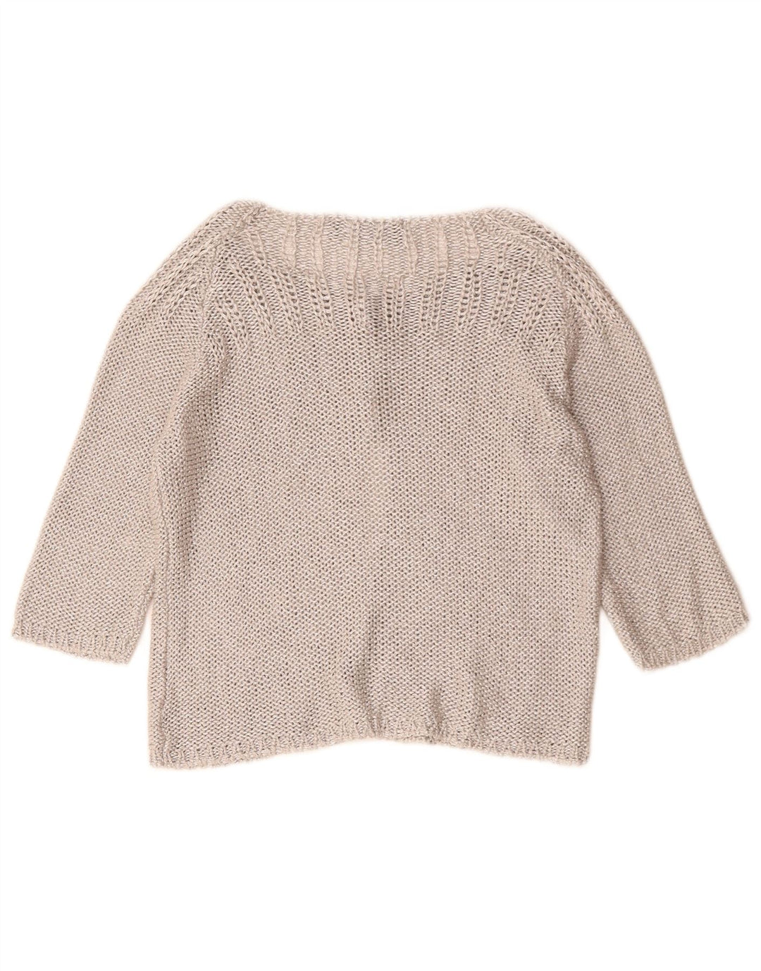 ZARA Womens 3/4 Sleeve Cardigan Sweater UK 12 Medium Grey