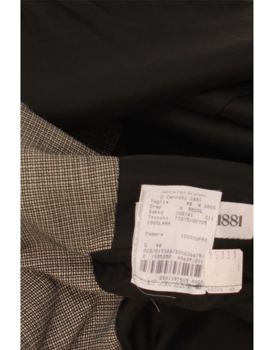 Cerruti 1881 Mens 3 Button Blazer Jacket IT 48 Medium Grey Check Wool