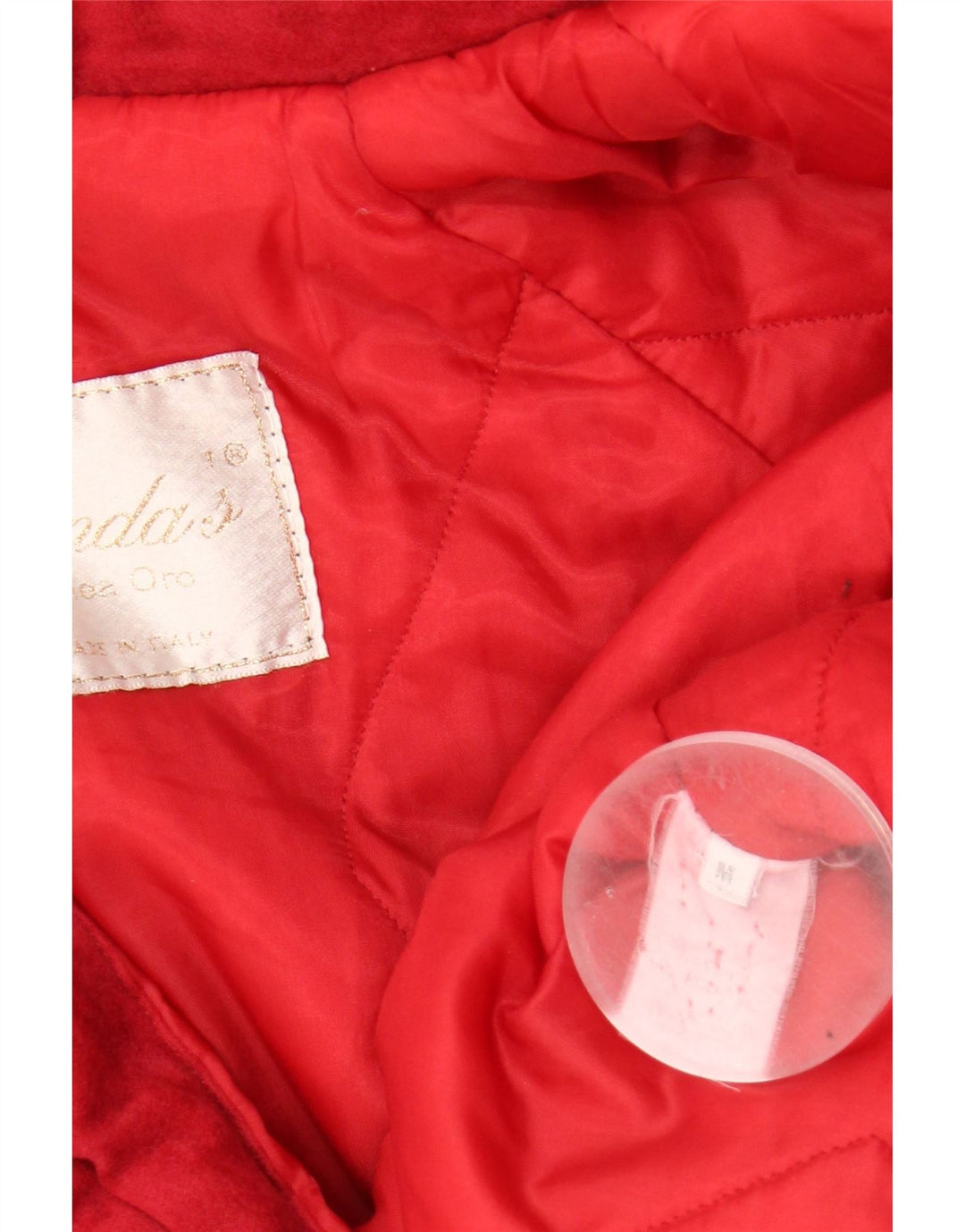 LINDA'S Womens Hooded Windbreaker Coat UK 14 Medium Red Vintage Linda's and Second-Hand Linda's from Messina Hembry 
