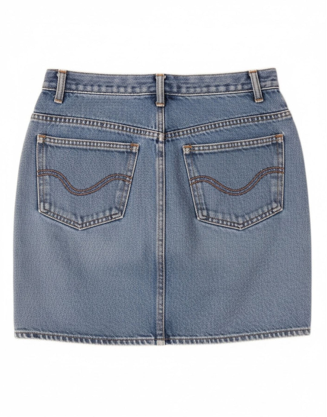 Vintage Womens Mini Denim Skirt W26 Small Blue