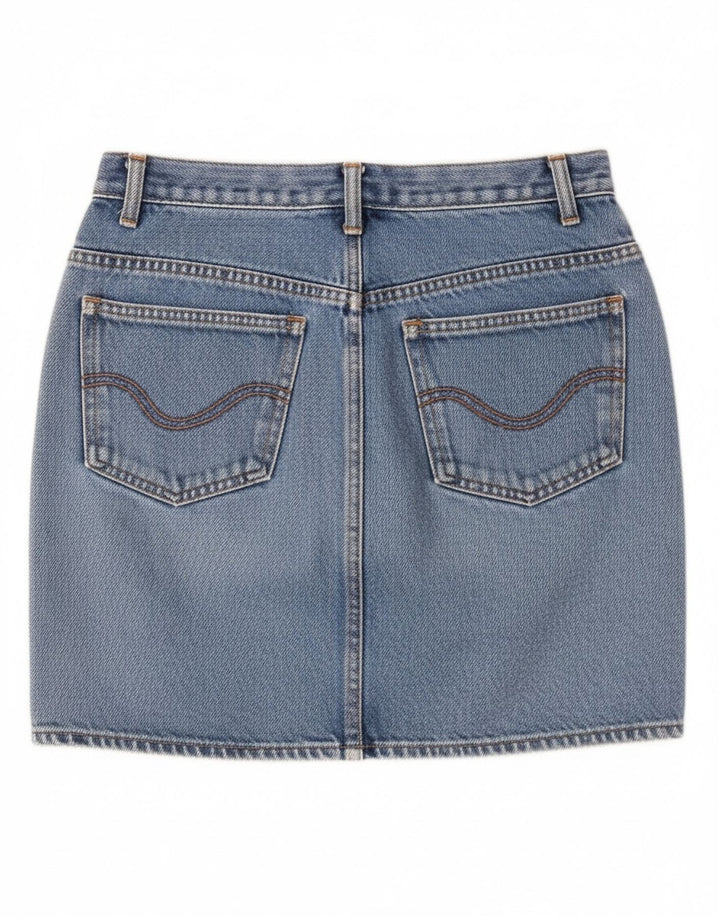 Vintage Womens Mini Denim Skirt W26 Small Blue