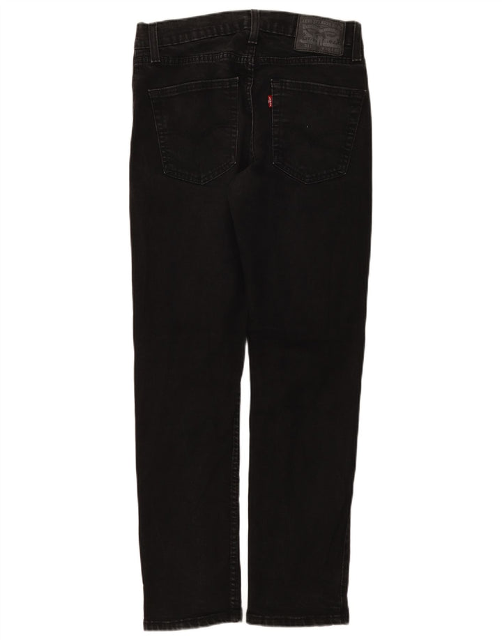 Levi's Mens 511 Tapered Jeans W30 L30 Black Cotton