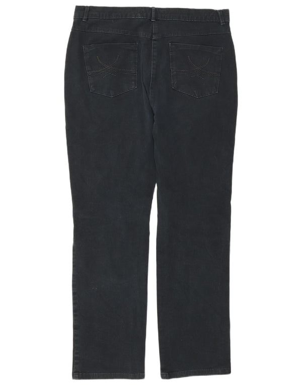 Marks & Spencer Womens Straight Jeans UK 12 Medium W32 L29 Navy Blue Cotton