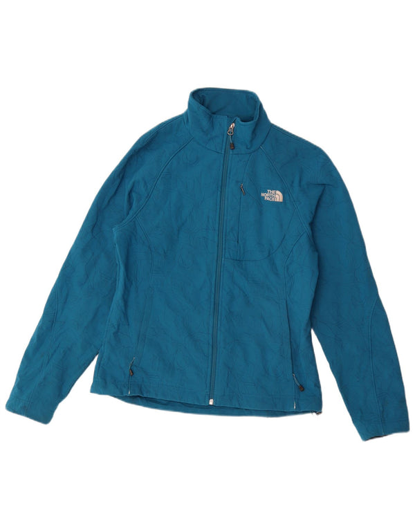 The North Face Womens Tracksuit Top Jacket UK 16 Large Blue Floral