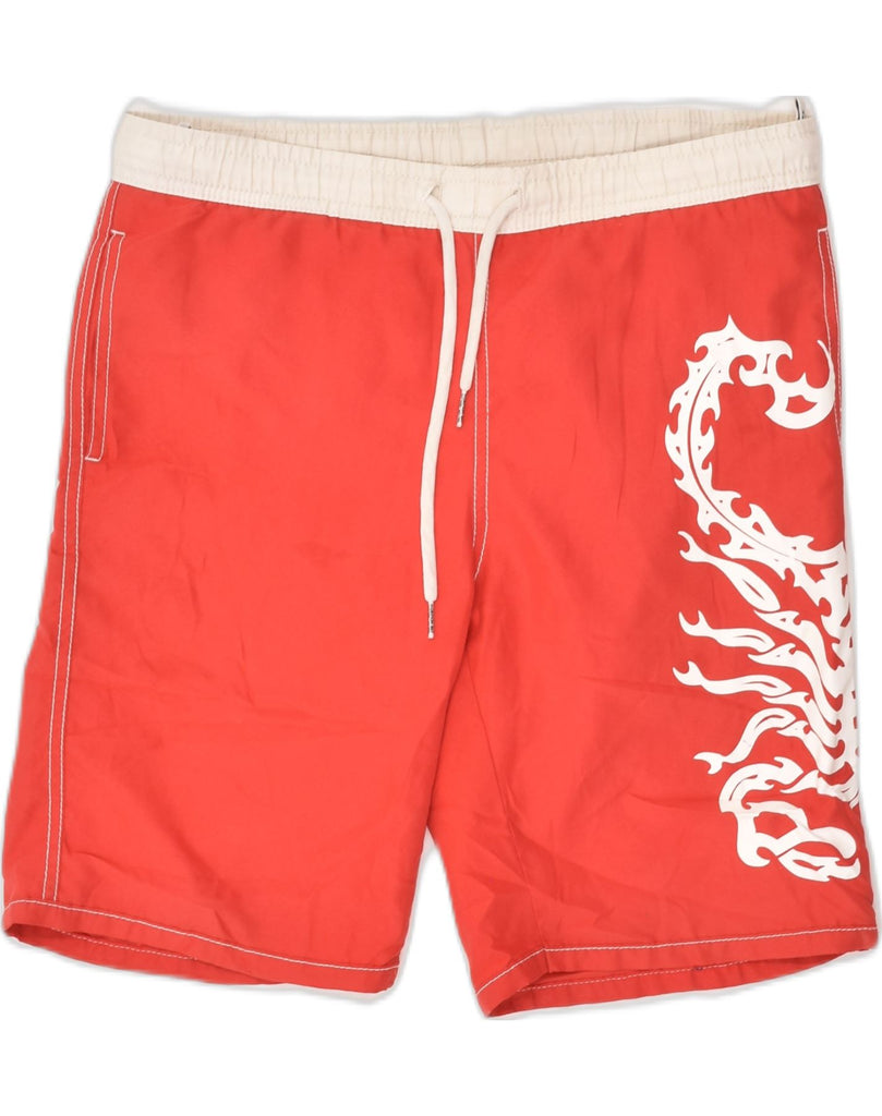 SCORPION BAY Mens Graphic Sport Shorts XL Red Polyester | Vintage Scorpion Bay | Thrift | Second-Hand Scorpion Bay | Used Clothing | Messina Hembry 