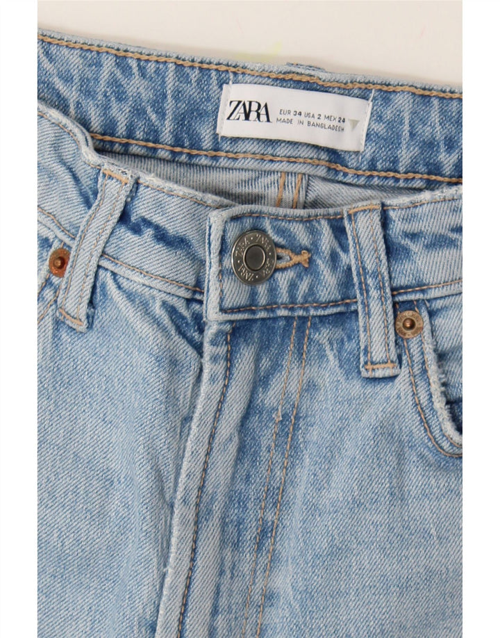 ZARA Womens Straight Jeans EU 34 2XS W24 L28 Blue Vintage Zara and Second-Hand Zara from Messina Hembry 