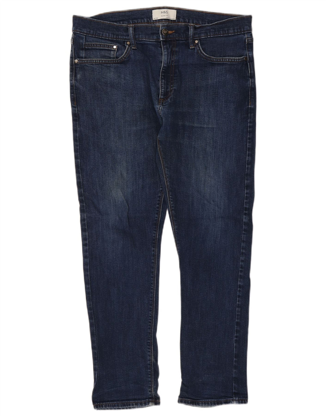 Marks & Spencer Mens Slim Jeans W34 L29 Blue Cotton