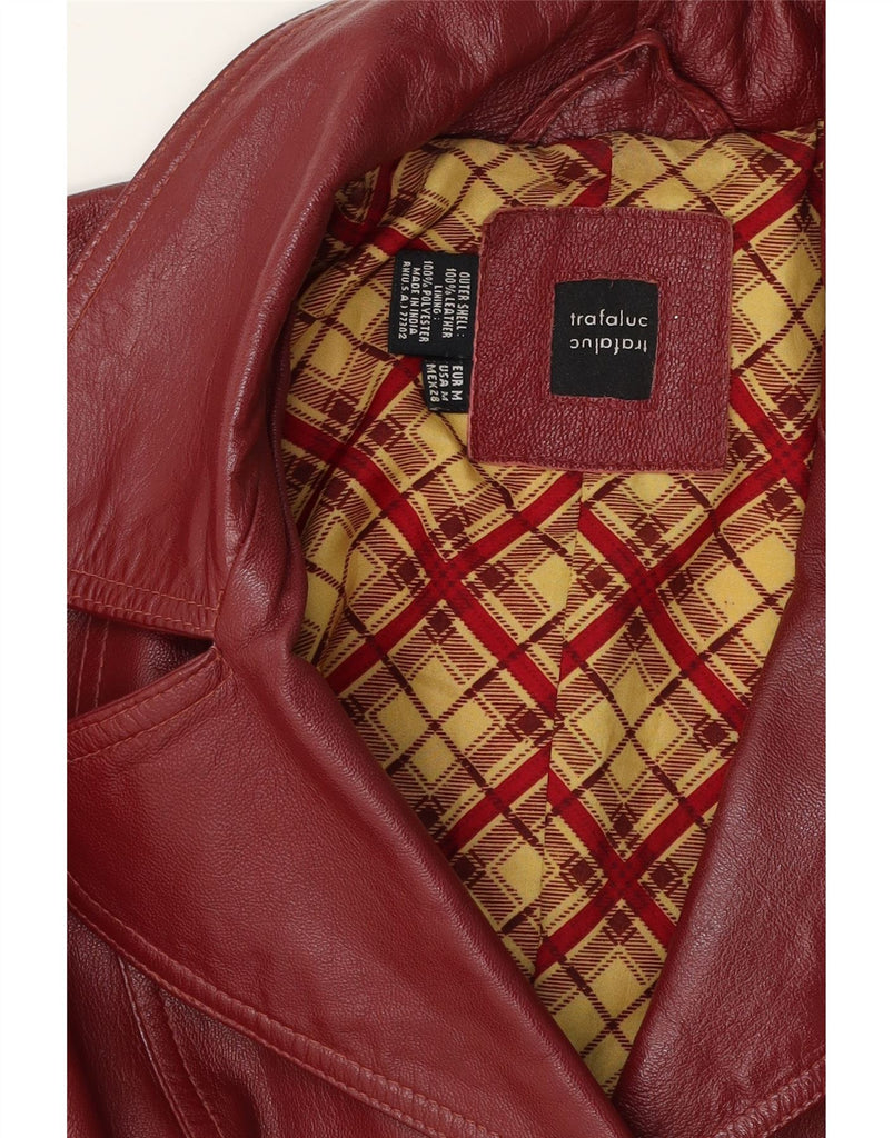TRAFALUC Womens Leather Jacket UK 12 Medium Brown Leather Vintage Trafaluc and Second-Hand Trafaluc from Messina Hembry 