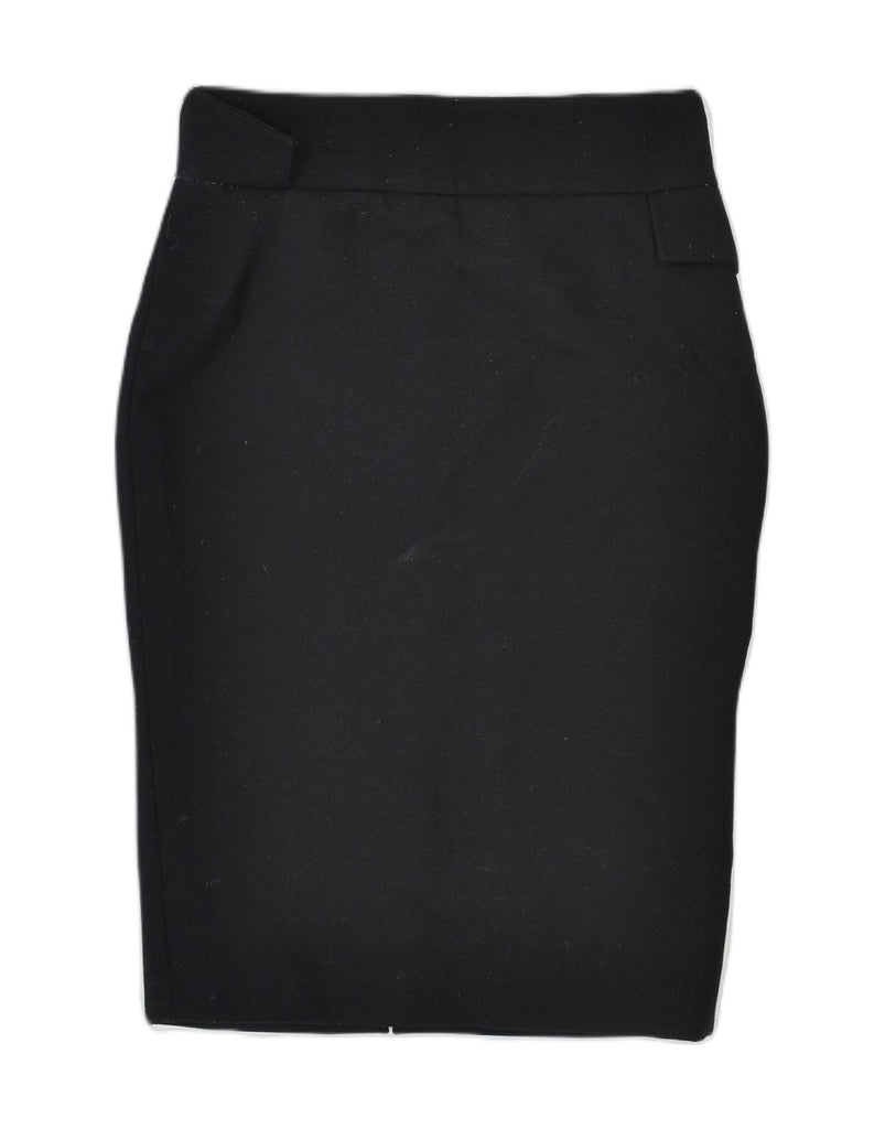 ZARA Womens Pencil Skirt Medium W28 Black Cotton | Vintage | Thrift | Second-Hand | Used Clothing | Messina Hembry 