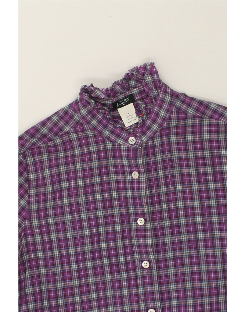 J. CREW Womens Shirt UK 10 Small Purple Check Cotton | Vintage J. Crew | Thrift | Second-Hand J. Crew | Used Clothing | Messina Hembry 