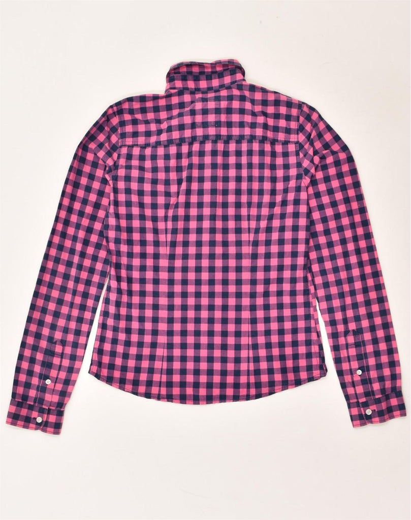 HOLLISTER Womens Shirt UK 6 XS Pink Check Cotton | Vintage Hollister | Thrift | Second-Hand Hollister | Used Clothing | Messina Hembry 