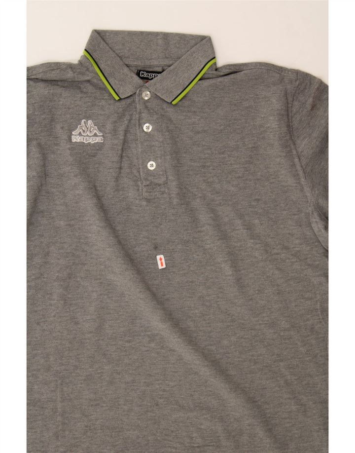 KAPPA Mens Polo Shirt Large Grey Cotton Vintage Kappa and Second-Hand Kappa from Messina Hembry 