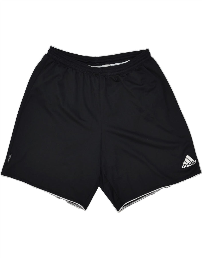 ADIDAS Mens Sport Shorts Large Black Polyester | Vintage Adidas | Thrift | Second-Hand Adidas | Used Clothing | Messina Hembry 