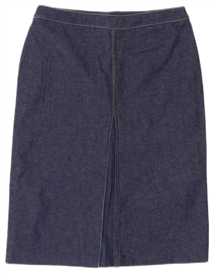 ST. BERNARD Womens High Waist Denim Skirt UK 12 Medium W26 Navy Blue