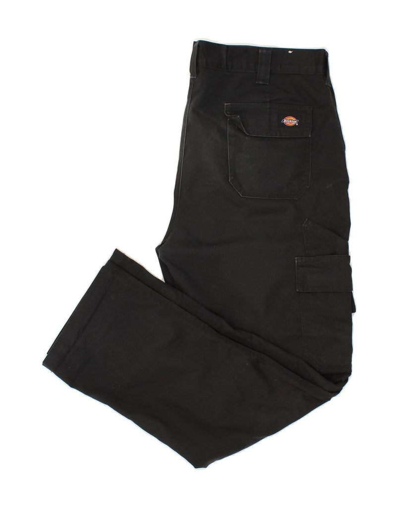 DICKIES Mens Straight Cargo Trousers W38 L31 Black Cotton Vintage Dickies and Second-Hand Dickies from Messina Hembry 