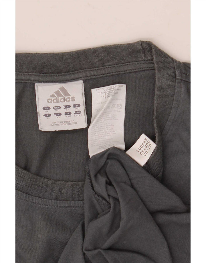 Adidas Mens Graphic T-Shirt Top XL Grey Cotton