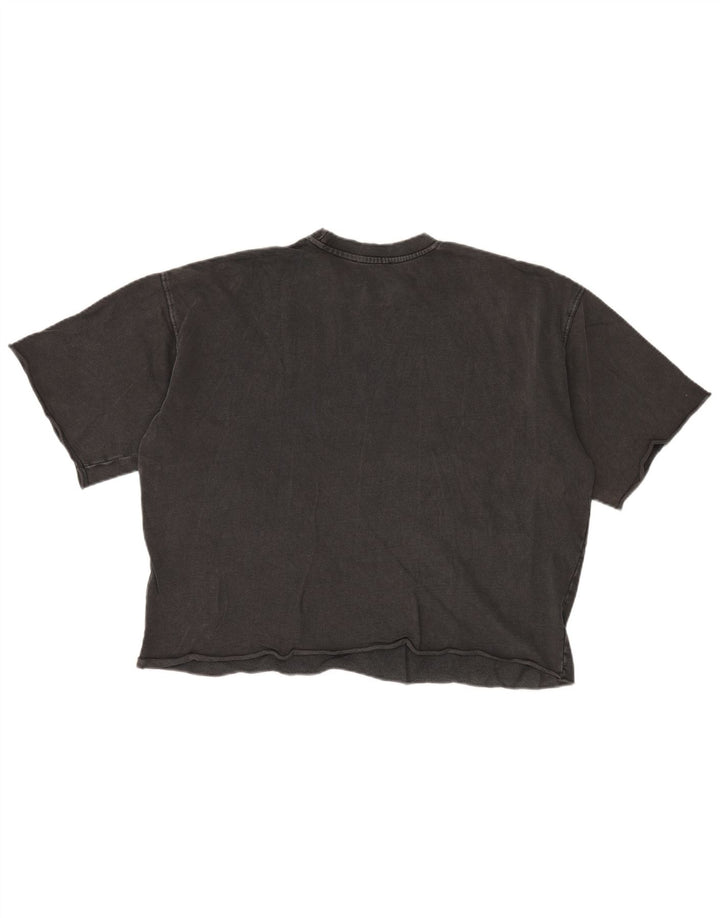 Zara Womens Oversized T-Shirt Top UK 10 Small Grey Cotton