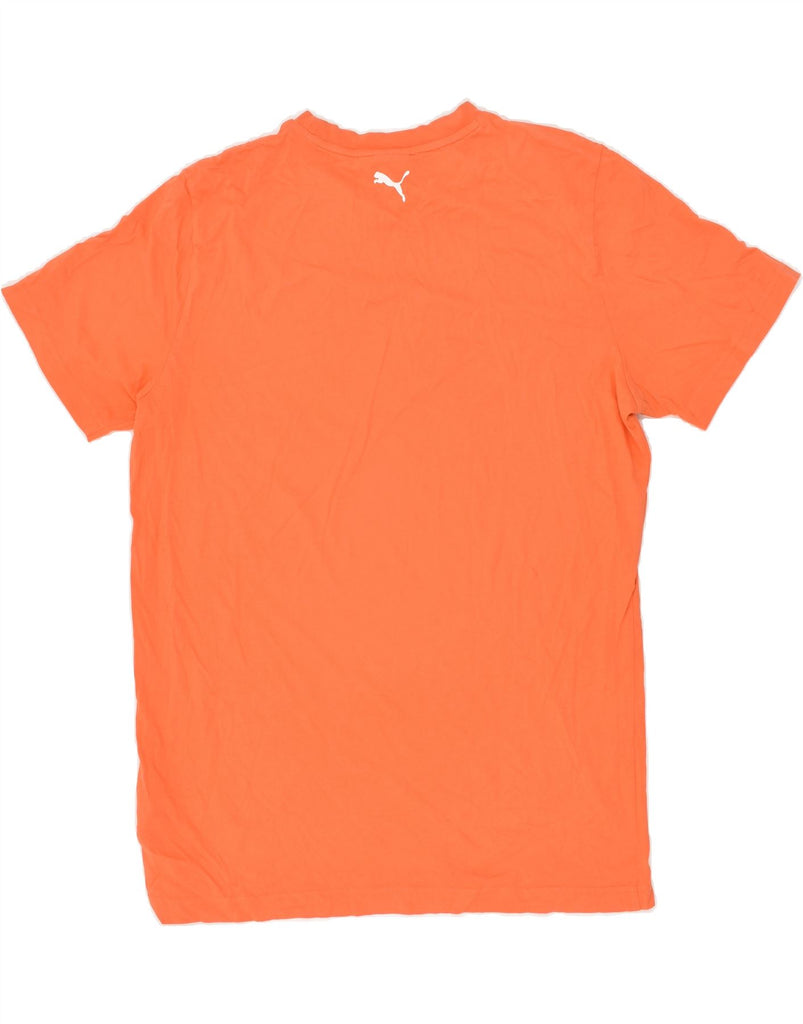 PUMA Mens Graphic T-Shirt Top Large Orange Cotton Vintage Puma and Second-Hand Puma from Messina Hembry 