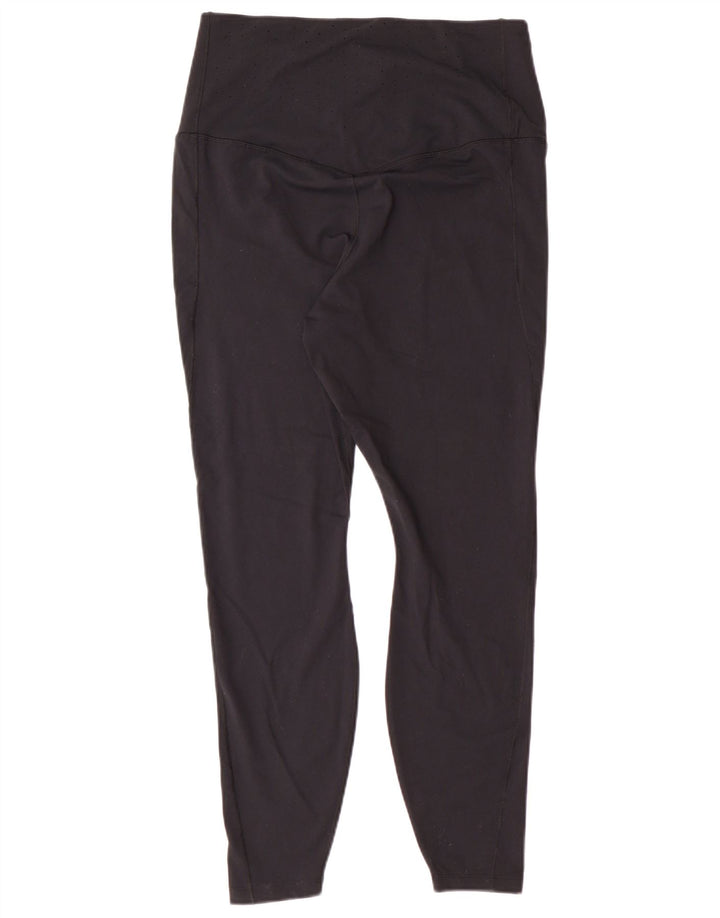 NIKE Womens Dri Fit Leggings UK 18 XL Black Nylon