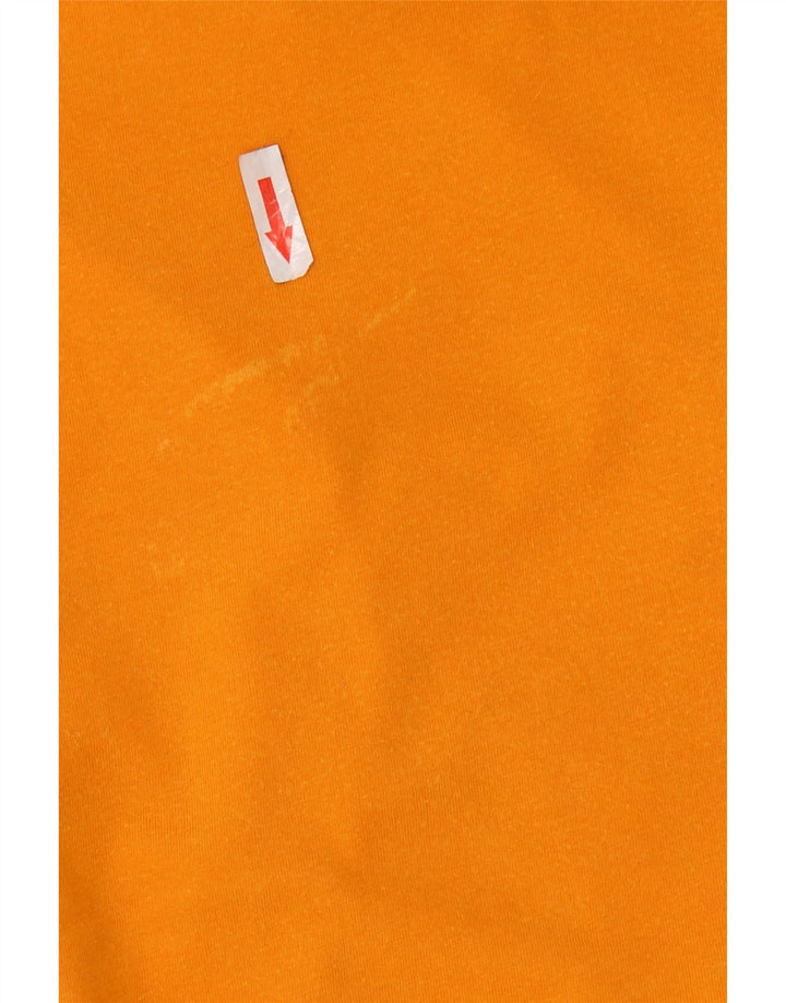 DIADORA Mens Graphic T-Shirt Top Large Orange Cotton