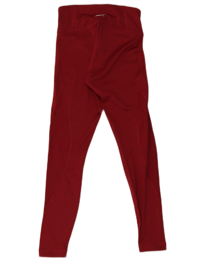 Reebok Womens Leggings UK 4 XS  Red Polyester