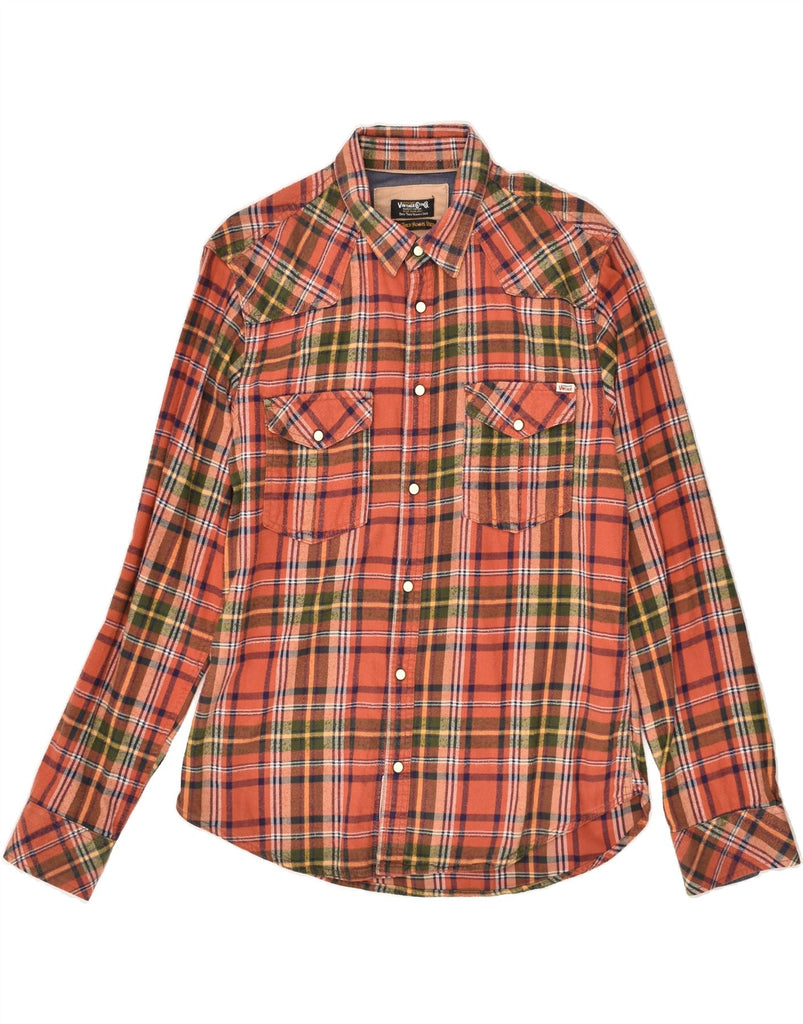 JACK & JONES Mens Vintage Slim Fit Flannel Shirt XL Red Check Cotton | Vintage Jack & Jones | Thrift | Second-Hand Jack & Jones | Used Clothing | Messina Hembry 