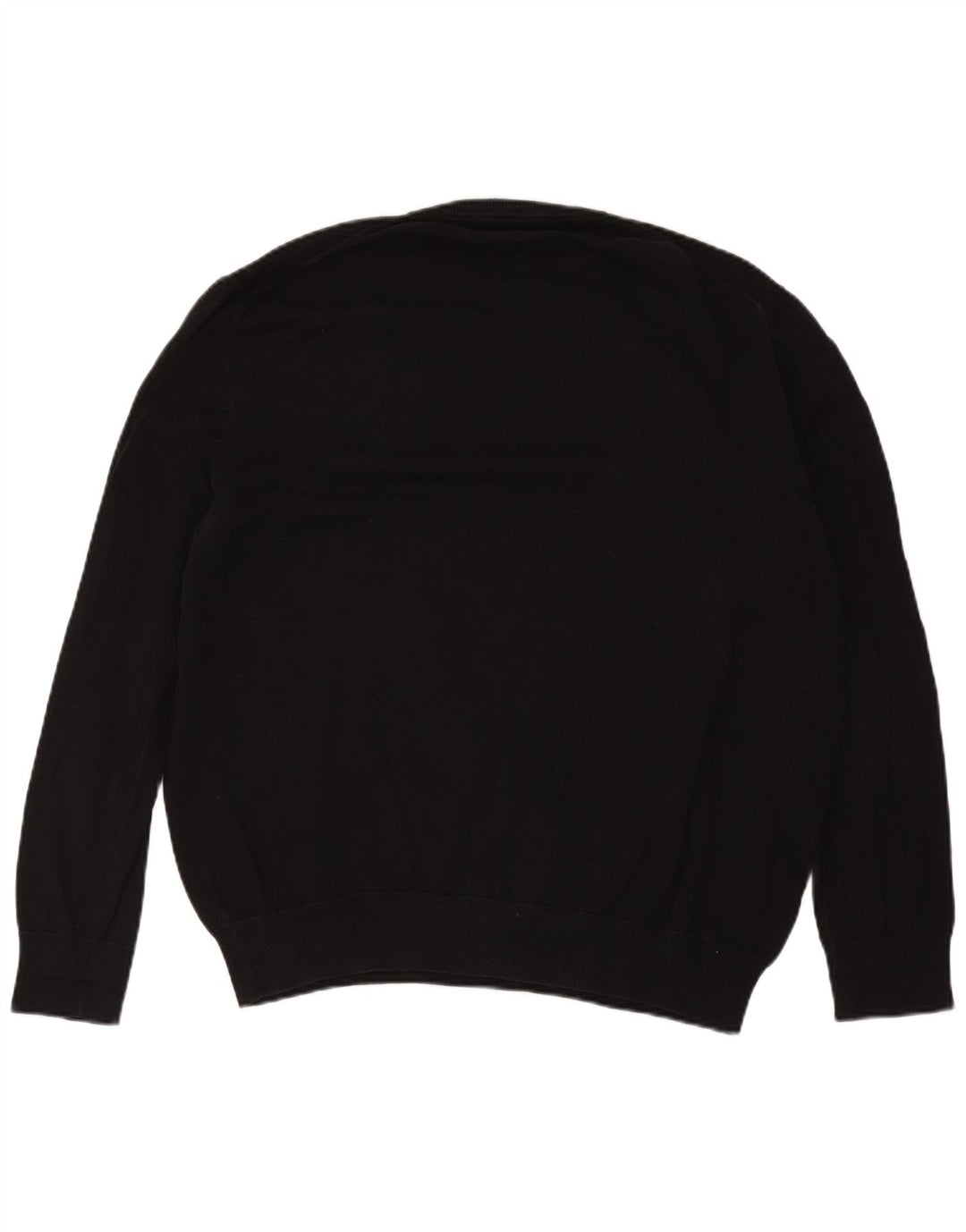 Marks & Spencer Mens V-Neck Jumper Sweater 2XL Black Cotton