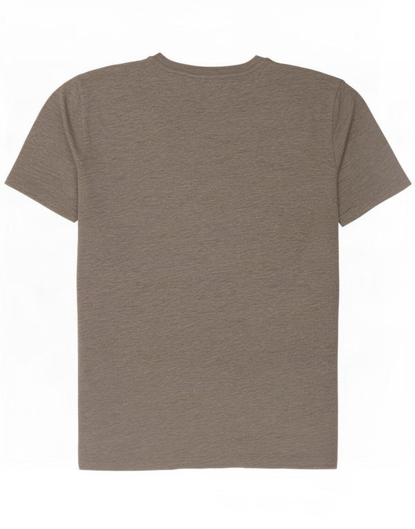 Reiss Mens T-Shirt Top Medium Grey Flecked Cotton