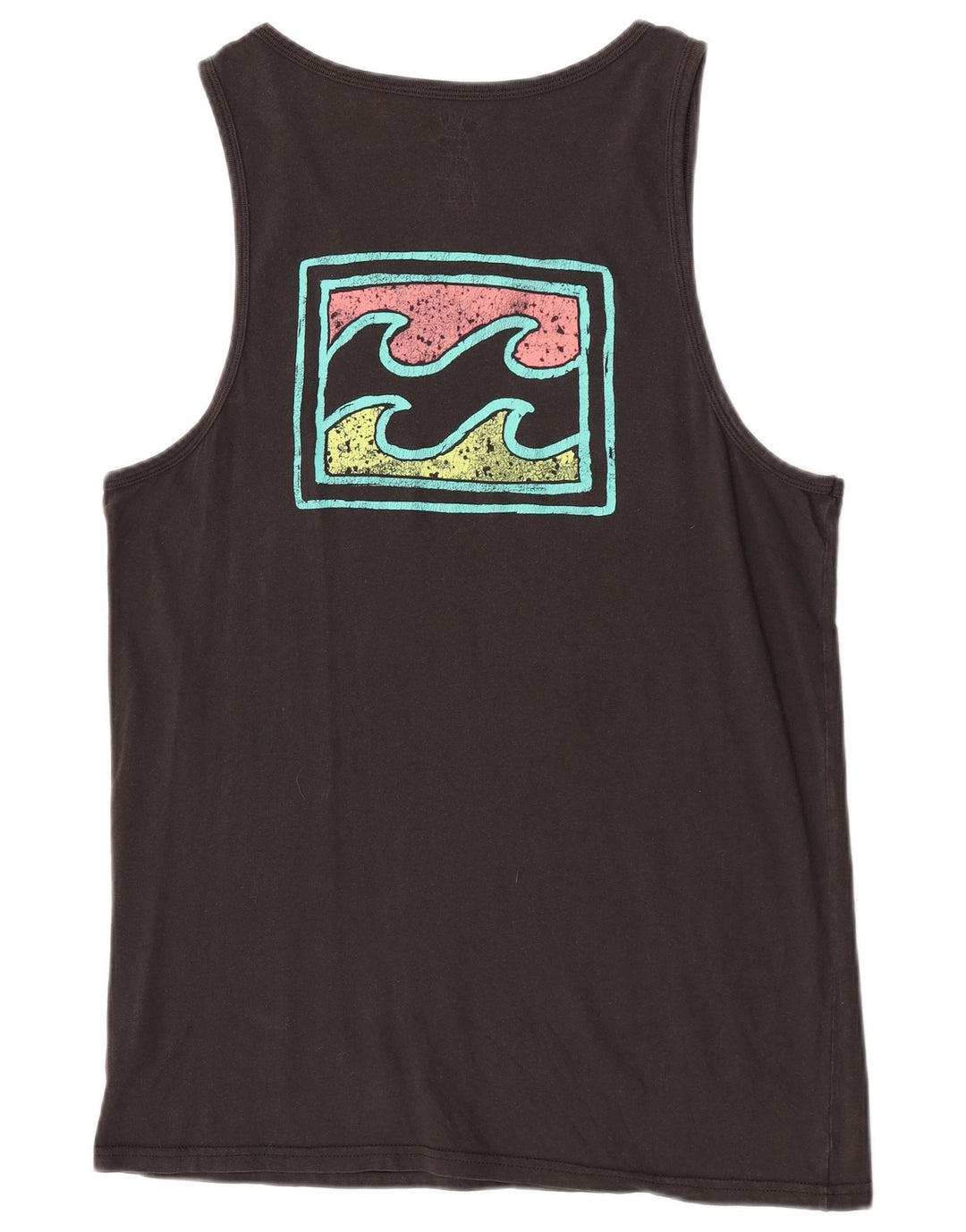 Billabong Mens Graphic Vest Top Medium Black Cotton