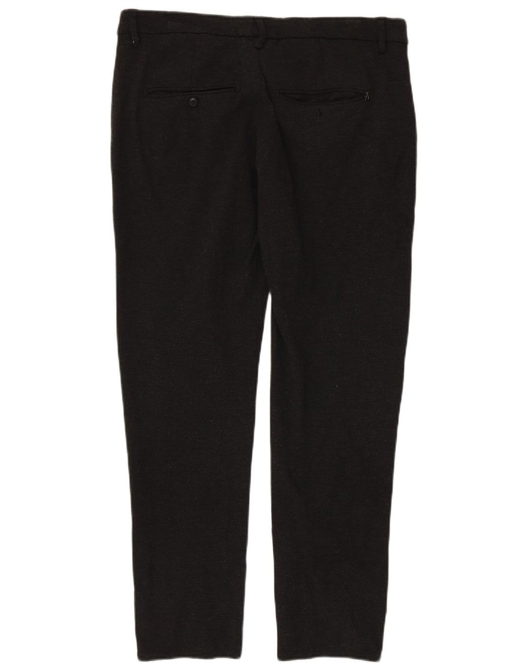 Dondup Mens Slim Chino Trousers W36 L28 Black Viscose