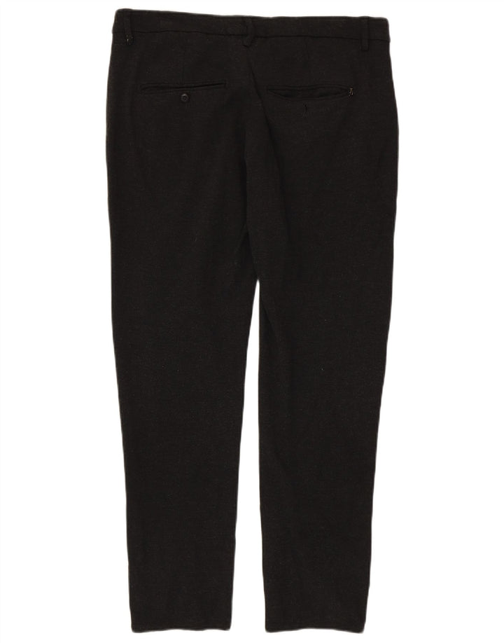 Dondup Mens Slim Chino Trousers W36 L28 Black Viscose