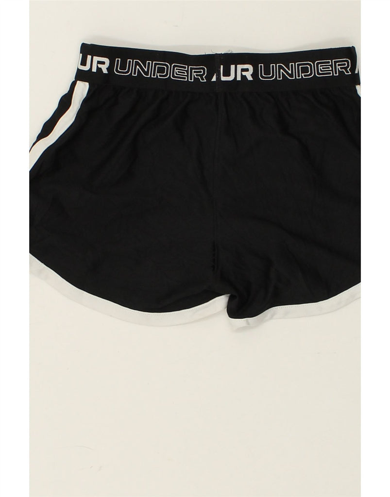 UNDER ARMOUR Girls Graphic Sport Shorts 7-8 Years Small Black | Vintage Under Armour | Thrift | Second-Hand Under Armour | Used Clothing | Messina Hembry 