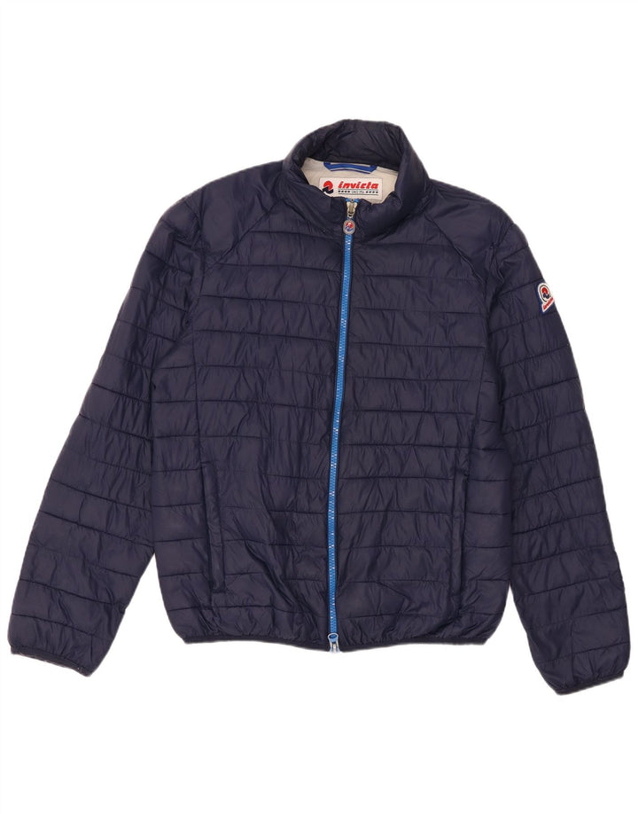Invicta Womens Hooded Padded Jacket UK 18 XL Navy Blue Nylon