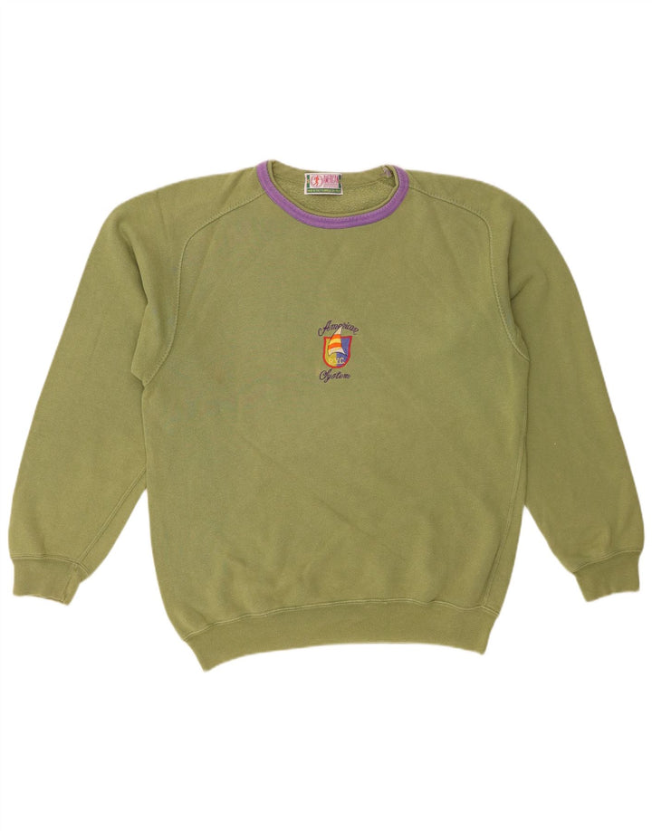 AMERICAN SYSTEM Mens Sweatshirt Jumper Small Khaki Cotton